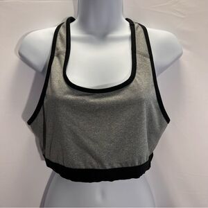 XL Gray Racer Back Sports Bra